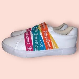 Juicy Couture Womens  Carrie Colourful Strappy Slip On Sneaker, Size 7